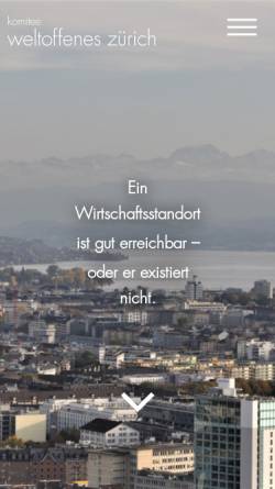 Vorschau der mobilen Webseite www.weltoffenes-zuerich.ch, Komitee weltoffenes Zürich