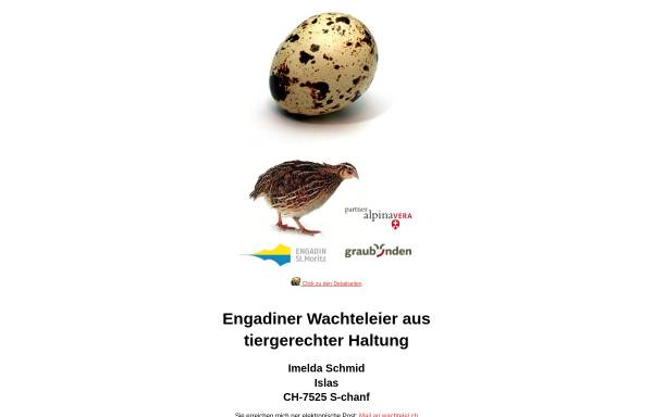 Vorschau von www.wachtelei.ch, Wachtelei.ch, Imelda Schmid