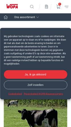 Vorschau der mobilen Webseite www.wopa.nl, Wopa B.V. Klauenpflege