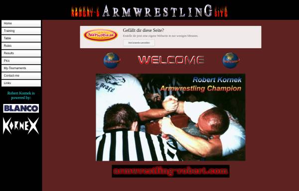 Vorschau von armwrestling-robert.beepworld.de, Robert's Armwrestling Site