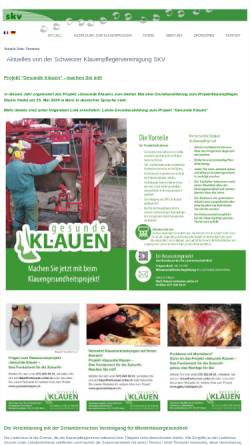 Vorschau der mobilen Webseite klauenpflege.ch, Schweizer Klauenpflegervereinigung