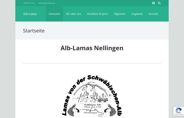 Vorschau von www.alb-lamas.de, Alb-Lamas, Ulrich und Carmen Steeb