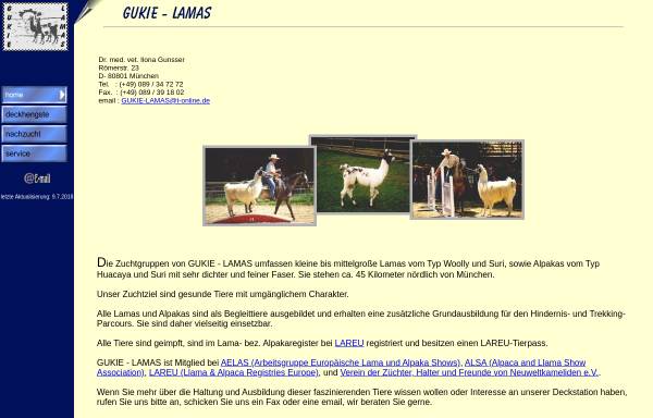 Vorschau von www.gukie-lamas.de, Gukie Lamas