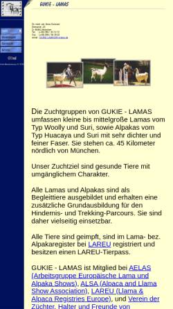 Vorschau der mobilen Webseite www.gukie-lamas.de, Gukie Lamas