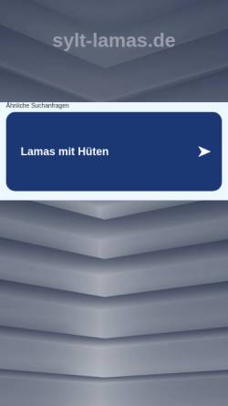 Vorschau der mobilen Webseite www.sylt-lamas.de, Sylt-Lamas