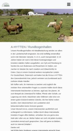 Vorschau der mobilen Webseite www.a-hytten.de, A-Hytten