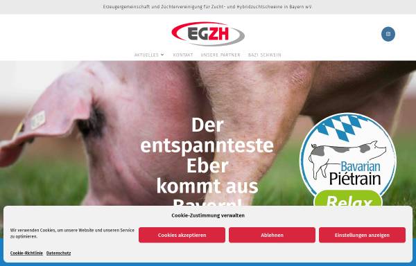 Vorschau von www.egzh-bayern.de, Erzeugergemeinschaft und Züchtervereinigung für Zucht- und Hybridzuchtschweine in Bayern w.V.