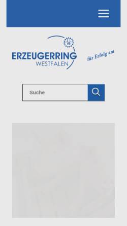 Vorschau der mobilen Webseite www.erzeugerring.com, Erzeugerring Westfalen e.G.