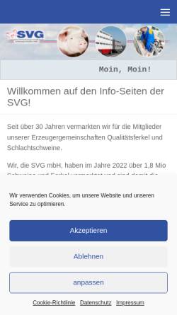 Vorschau der mobilen Webseite www.svg-rd.de, Schweinevermarktungsgesellschaft Schleswig-Holstein m.b.H