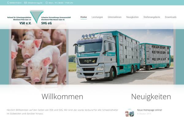 Vorschau von www.vsr-svg.de, SVG eG Schweine-Vermarktungs-Genossenschaft Rheinland-Pfalz-Hessen-Saar e.G.