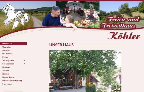 Vorschau von www.koehler-ferienhaus.de, Freizeit- und Ferienhaus Köhler