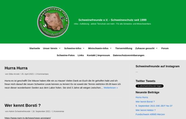 Vorschau von www.schweinefreunde.de, Schweinefreunde e.V.