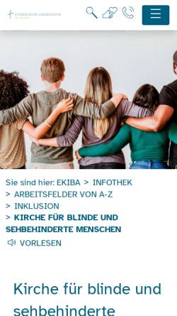 Vorschau der mobilen Webseite www.ebs-baden.de, Evangelischer Blinden- und Sehbehindertendienst Baden e.V.