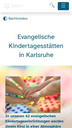 Vorschau der mobilen Webseite evkgka.de, Kindertageseinrichtungen der Evangelischen Kirche