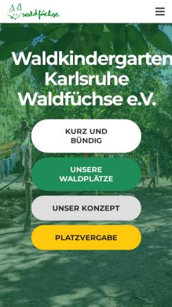 Vorschau der mobilen Webseite www.waldfuechse-ka.de, Waldfüchse