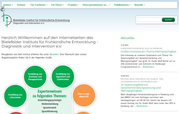 Vorschau von www.bielefelder-institut.de, Bielefelder Institut für frühkindliche Entwicklung e.V.