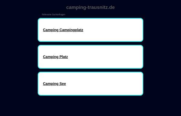 Vorschau von www.camping-trausnitz.de, Campingplatz Trausnitz