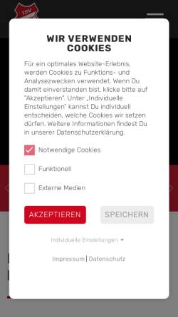 Vorschau der mobilen Webseite www.tsvmarktbergel.de, TSV Marktbergel