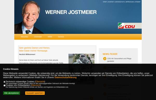 Vorschau von www.jostmeier.de, Jostmeier, Werner (MdL)