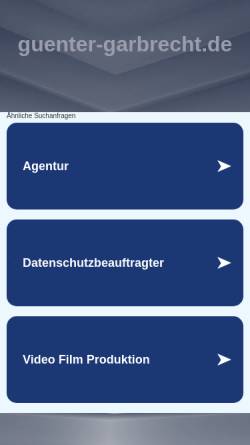 Vorschau der mobilen Webseite www.guenter-garbrecht.de, Garbrecht, Günter (MdL)