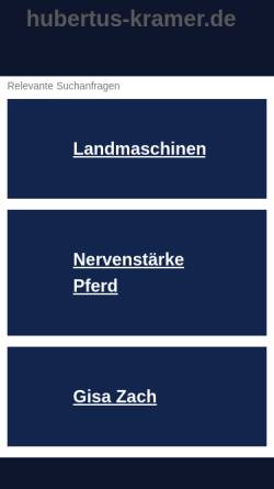 Vorschau der mobilen Webseite www.hubertus-kramer.de, Kramer, Hubertus (MdL)