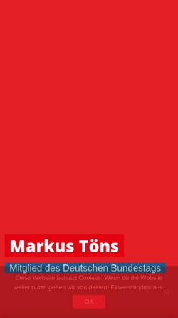 Vorschau der mobilen Webseite www.markus-toens.de, Töns, Markus (MdL)