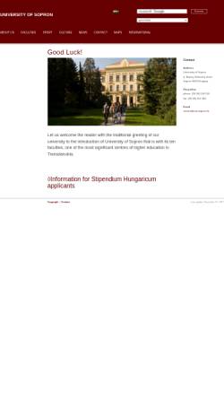 Vorschau der mobilen Webseite www.uniwest.hu, Westungarische Universität
