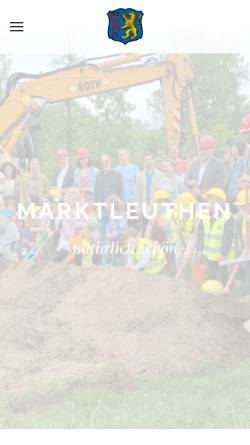 Vorschau der mobilen Webseite www.marktleuthen.de, Marktleuthen