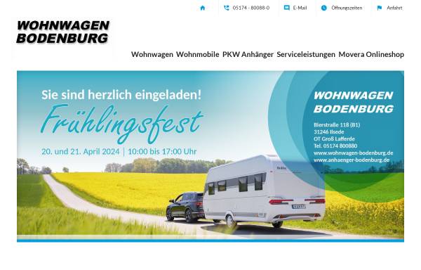Vorschau von www.wohnwagen-bodenburg.de, Werner Bodenburg