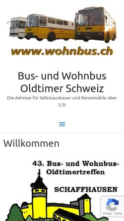 Vorschau der mobilen Webseite www.wohnbus.ch, Wohnbus-Szene Schweiz