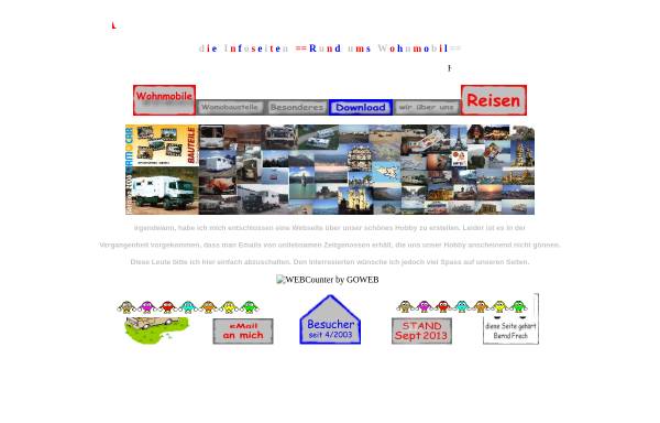 Vorschau von www.frebeka.de, Wohnmobil-Eigenbau