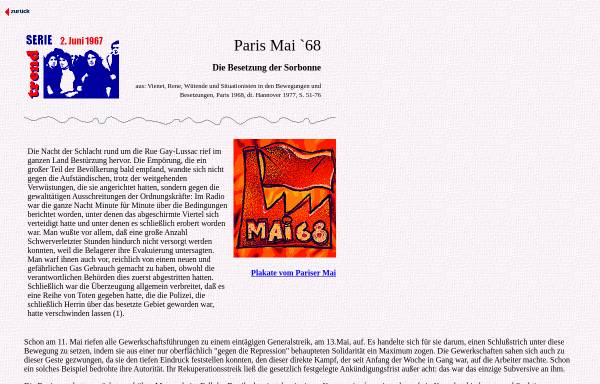 Vorschau von www.infopartisan.net, Paris Mai `68 Die Besetzung der Sorbonne