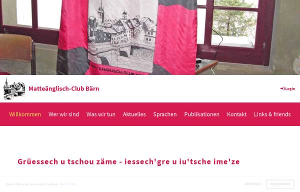 Vorschau von www.matteaenglisch.ch, Matteänglisch-Club Bärn