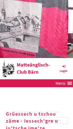 Vorschau der mobilen Webseite www.matteaenglisch.ch, Matteänglisch-Club Bärn