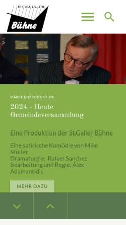 Vorschau der mobilen Webseite www.st-galler-buehne.ch, St.Galler Bühne