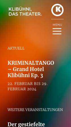 Vorschau der mobilen Webseite www.klibuehni.ch, Klibühni Chur