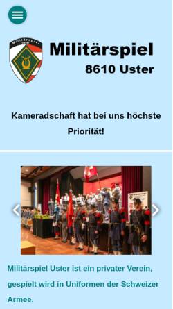 Vorschau der mobilen Webseite www.militaerspiel-uster.ch, Militärspiel Uster