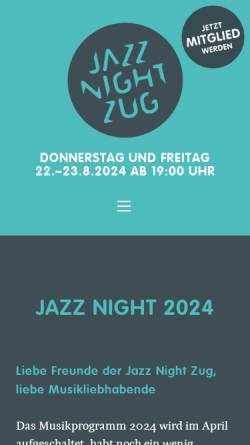 Vorschau der mobilen Webseite www.jazznight.ch, Altstadt Jazz Night
