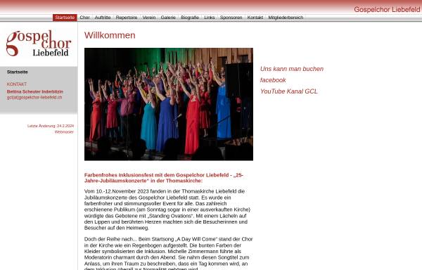 Vorschau von www.gospelchor-liebefeld.ch, Gospelchor Liebefeld/BE