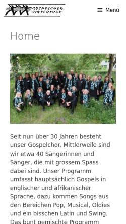 Vorschau der mobilen Webseite www.gospelchor-winterthur.ch, Gospelchor Winterthur