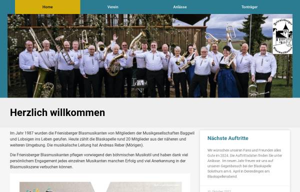 Vorschau von www.frienisberger.ch, Frienisberger Blasmusikanten