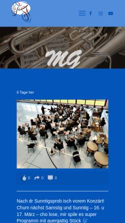 Vorschau der mobilen Webseite mgkappelen-werdt.ch, Musikgesellschaft Kappelen-Werdt