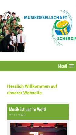 Vorschau der mobilen Webseite www.mgscherzingen.ch, Musikgesellschaft Scherzingen