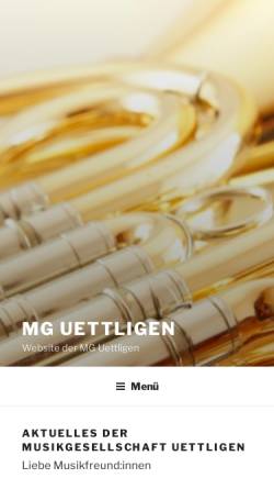 Vorschau der mobilen Webseite mg-uettligen.ch, Musikgesellschaft Uettligen