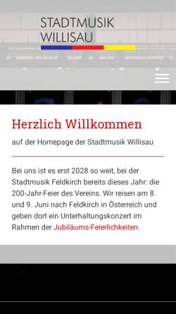 Vorschau der mobilen Webseite www.stadtmusik-willisau.ch, Stadtmusik Willisau