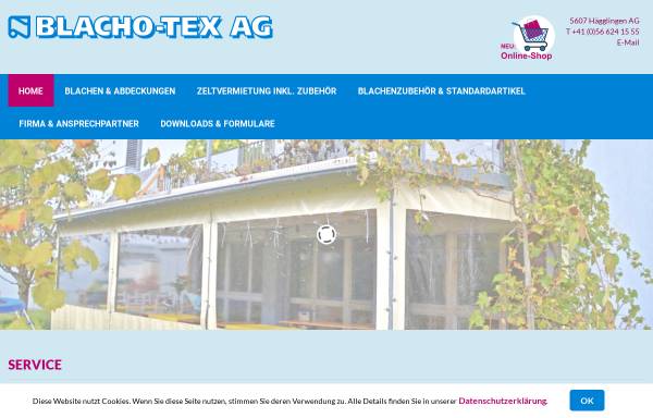 Vorschau von www.blacho-tex.ch, Blacho-Tex AG