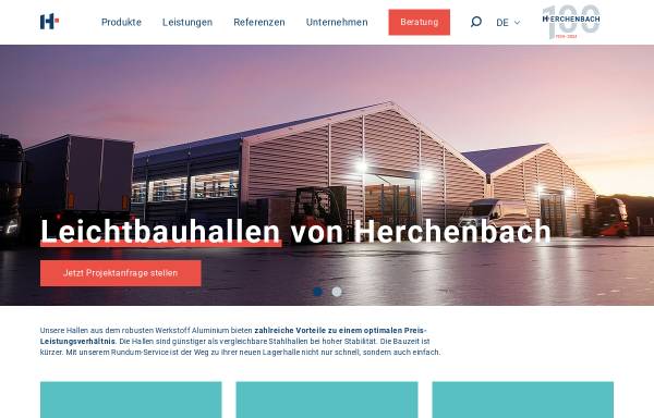 Vorschau von herchenbach-industrial.com, Herchenbach Industrie-Zeltebau GmbH