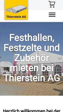 Vorschau der mobilen Webseite www.festwirtschaften.ch, Thierstein AG