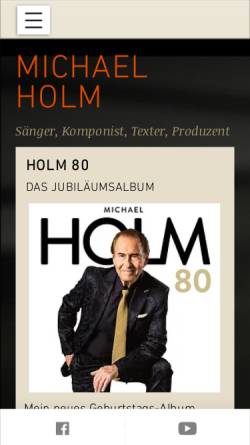 Vorschau der mobilen Webseite www.autobahn-musik.de, Holm, Michael