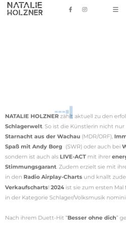 Vorschau der mobilen Webseite www.natalieholzner.at, Holzner, Natalie